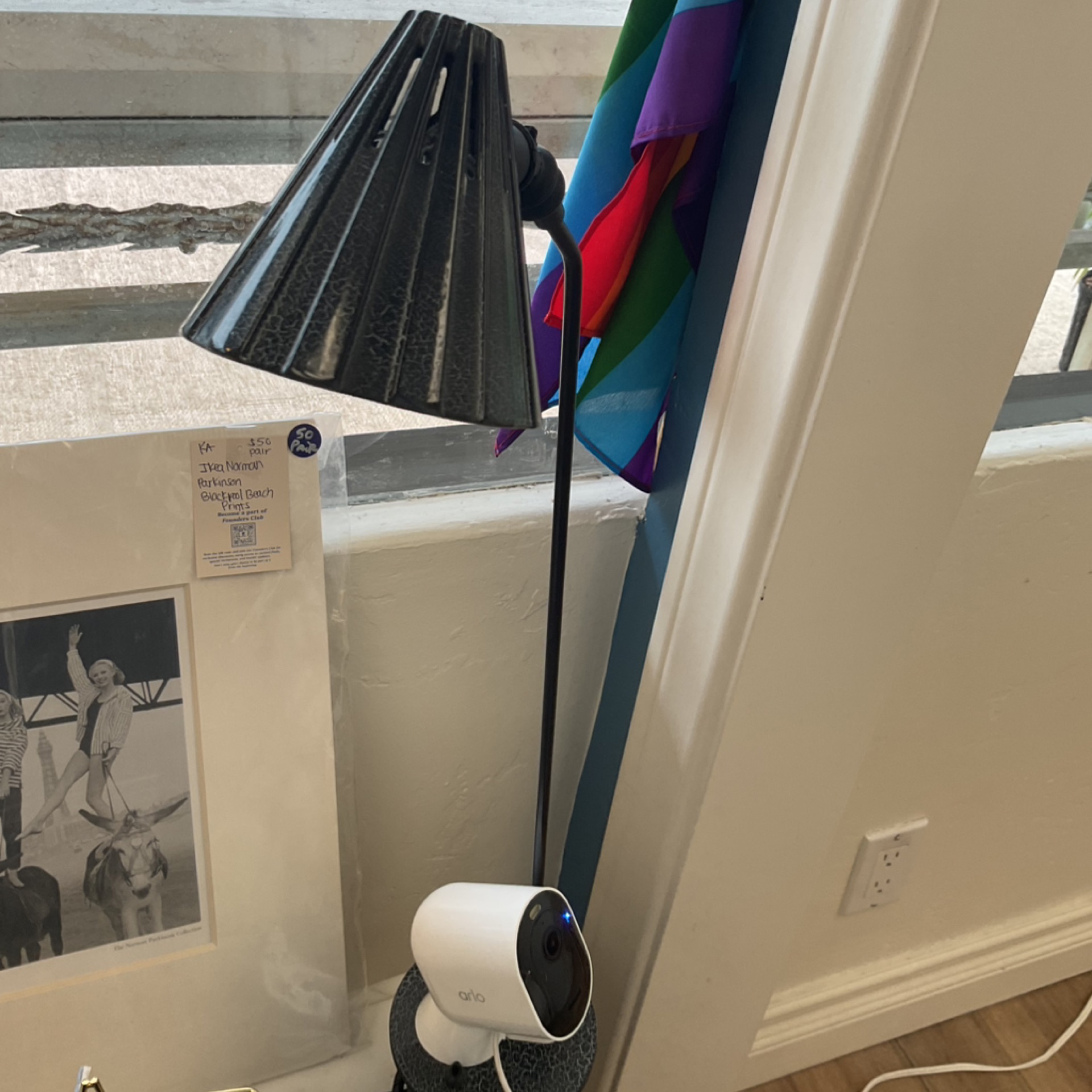 Black metal lamp