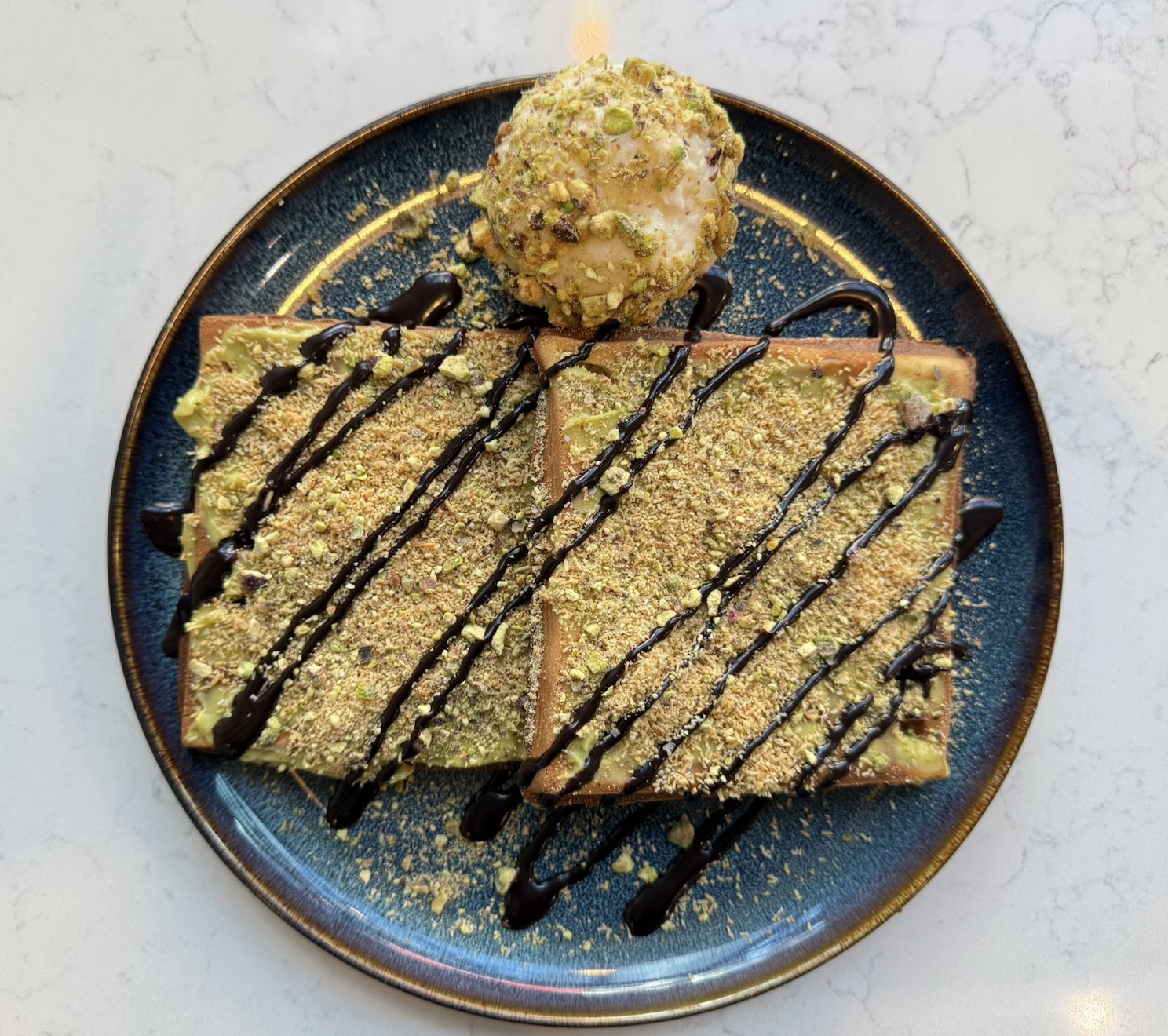 Choco-Pistachio Waffle
