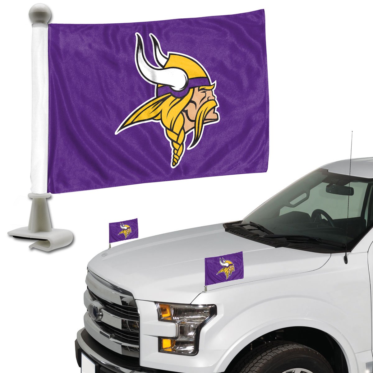 Minnesota Vikings Ambassador Car Flags Set