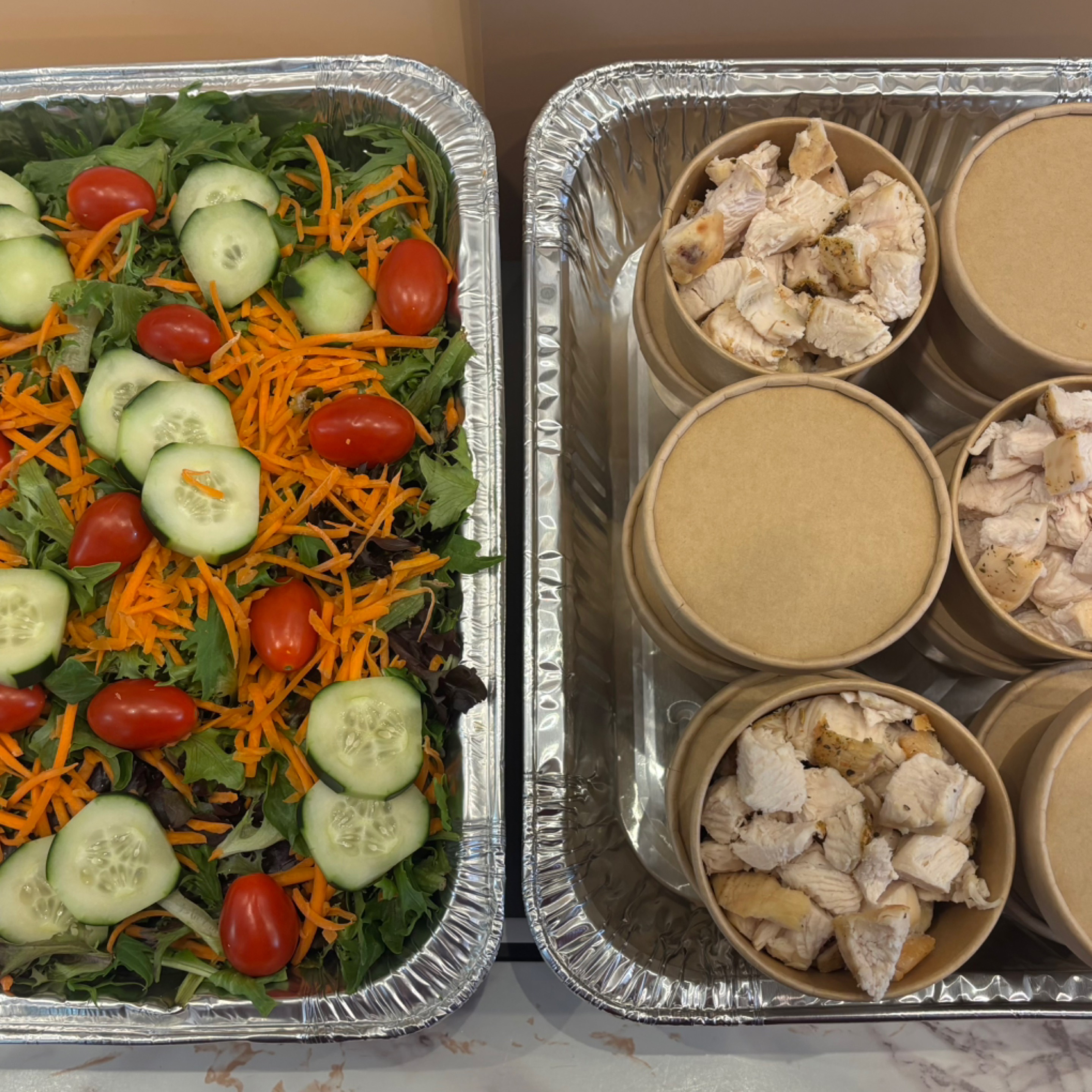 Boxed Catered Garden Salad with Chicken