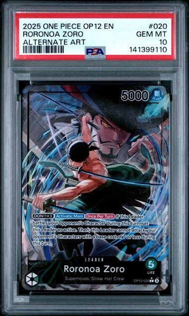 2025 ONE PIECE OP12-LEGACY OF THE MASTER #020 RORONOA ZORO ALTERNATE ART