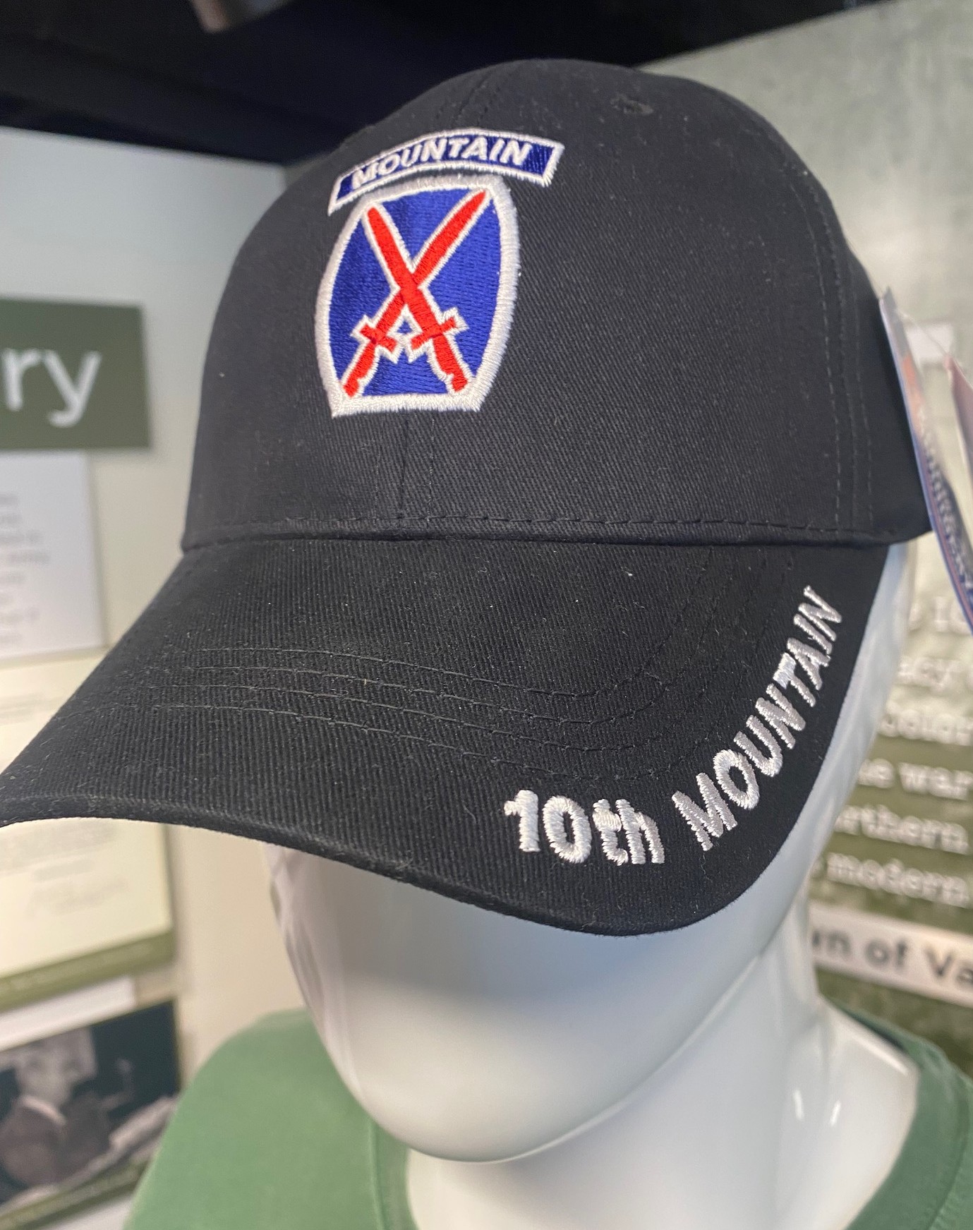 10th Mountain Division Logo Hat Black