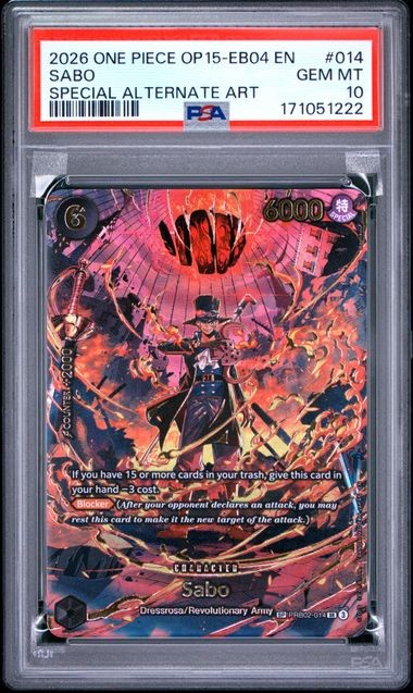 2026 ONE PIECE OP15-EB04-ADVENTURE ON KAMI'S ISLAND #014 SABO SPECIAL ALTERNATE ART