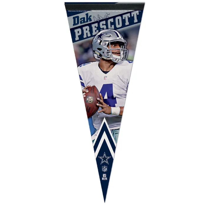 Dallas Cowboys Dak Prescott Premium Pennant 12x30"