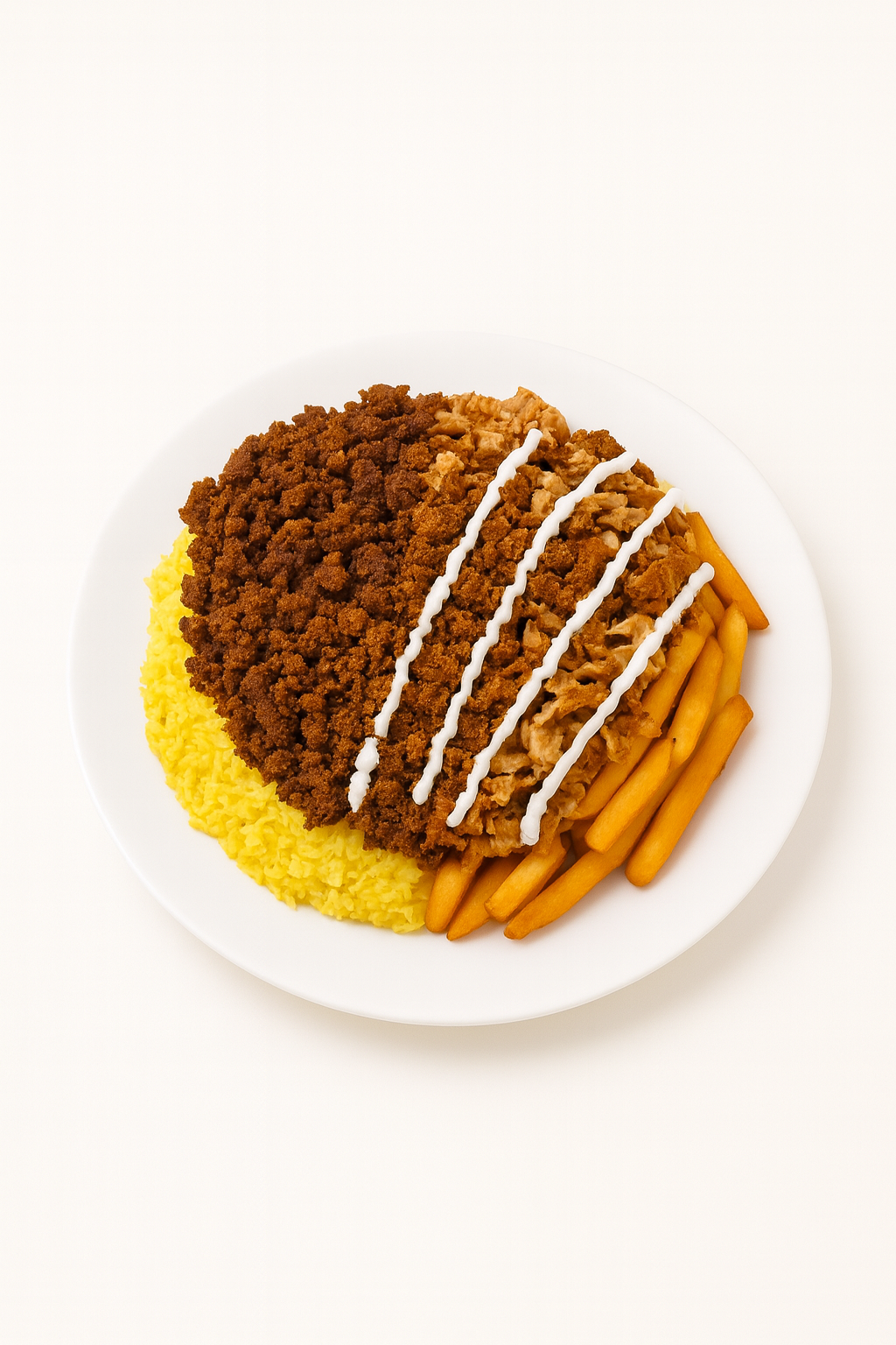 Alley Mix on Half and Half (Chicken and Beef)