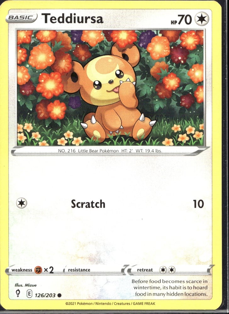 Teddiursa - SWSH7 126/203
