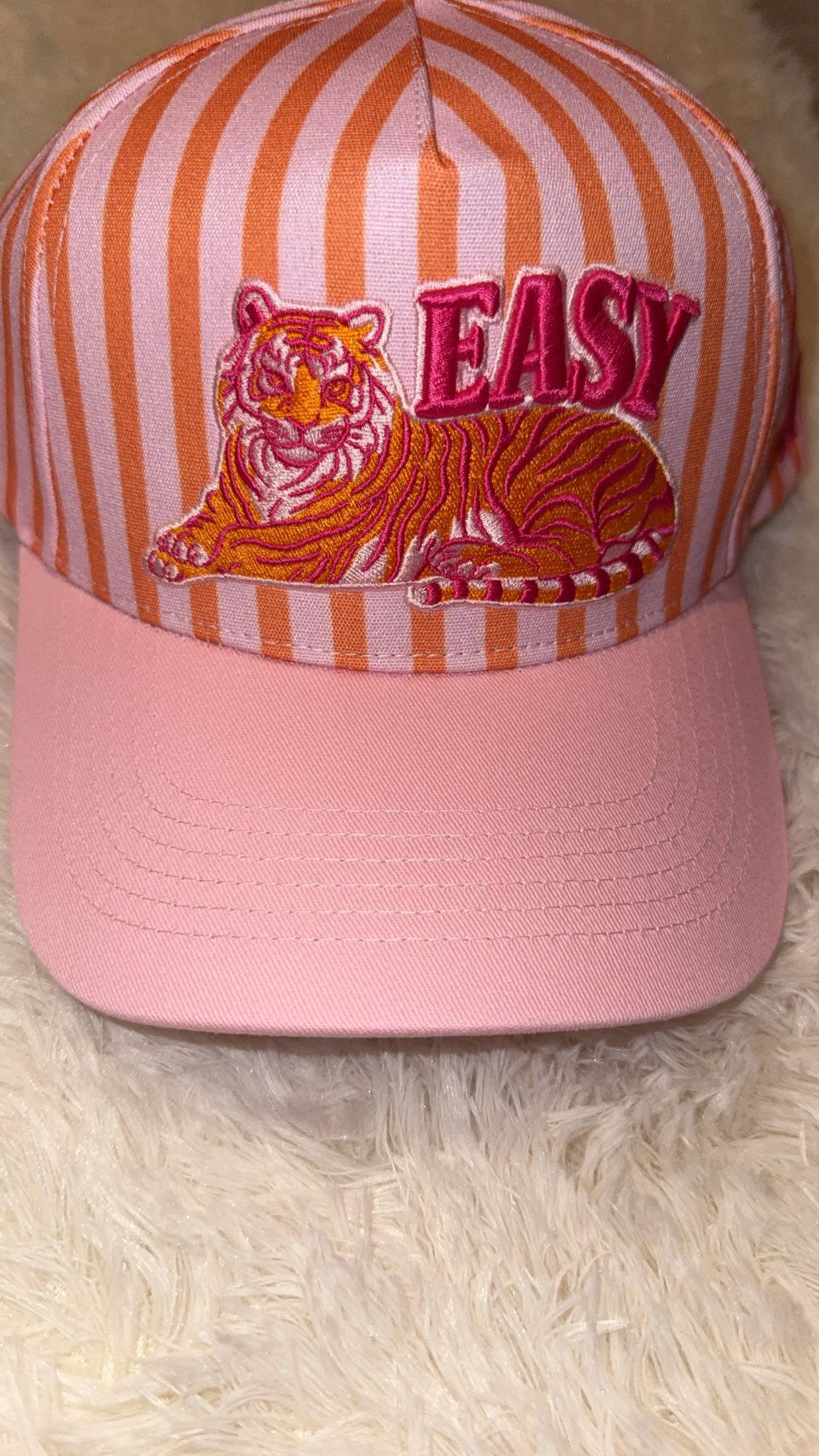"Easy Tiger" Pinstripe Trucker Hat
