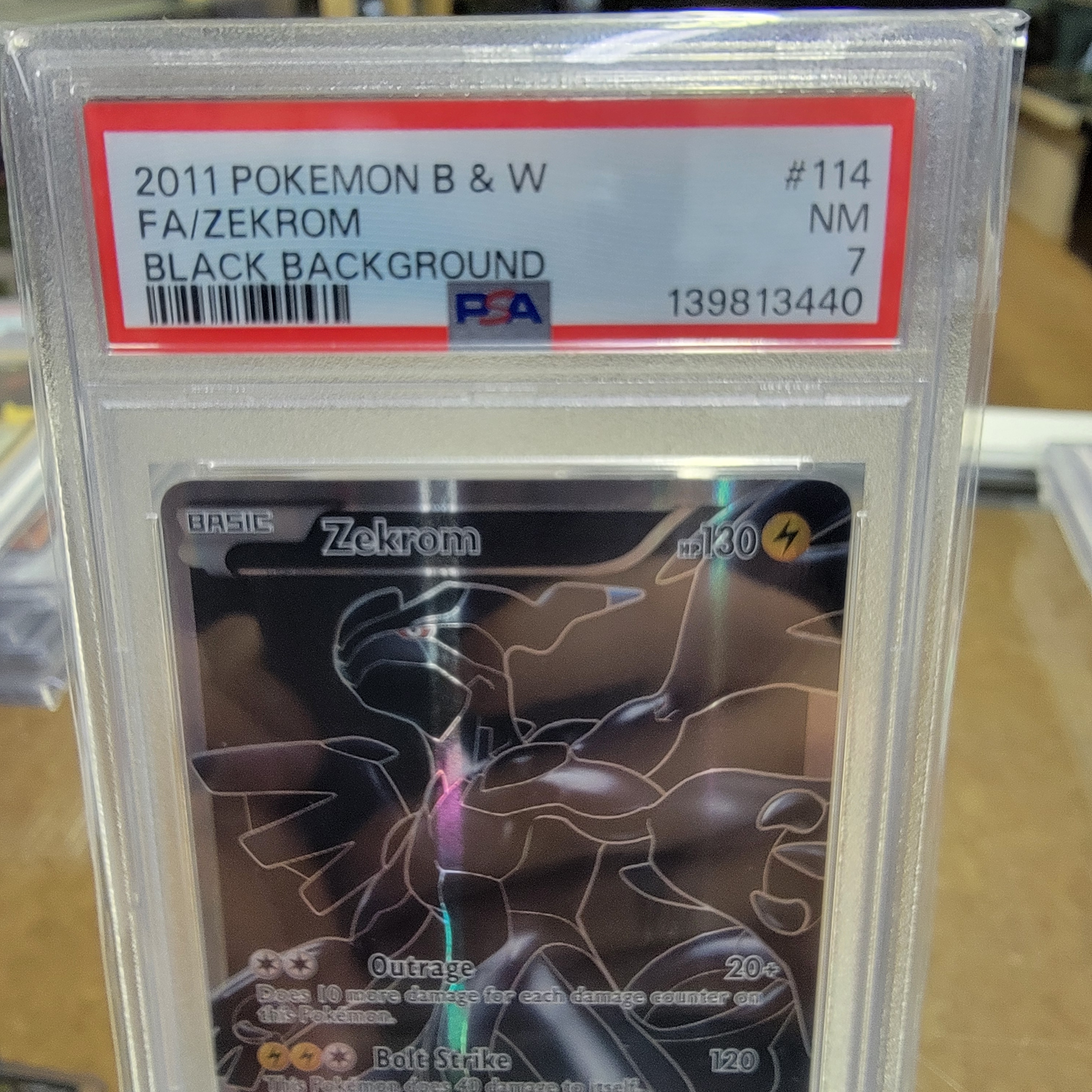 Psa 7 Zekrom FA Graded Card