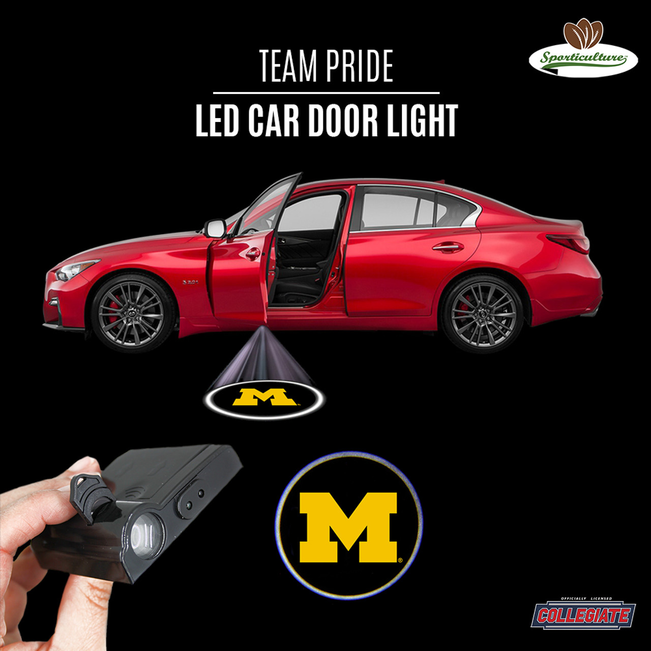 Michigan Wolverines LED Car Door Light Projector