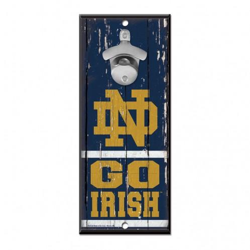 Notre Dame Fighting Irish Wood Bottle Opener 5x11"