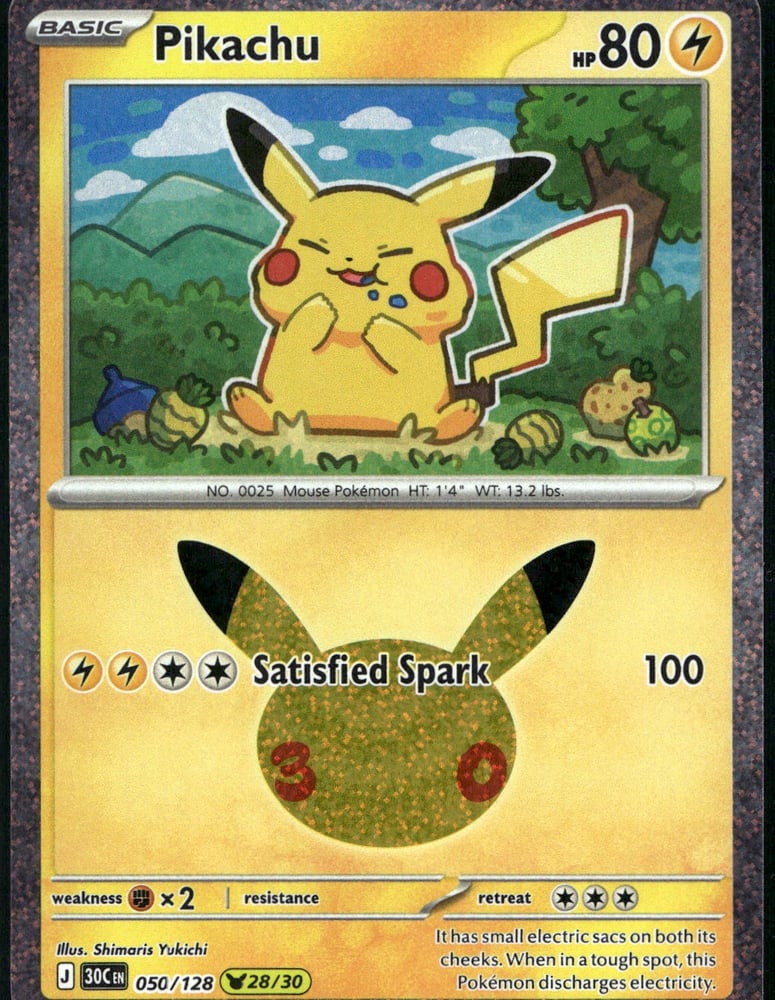 Pikachu - 30TH 50/128
