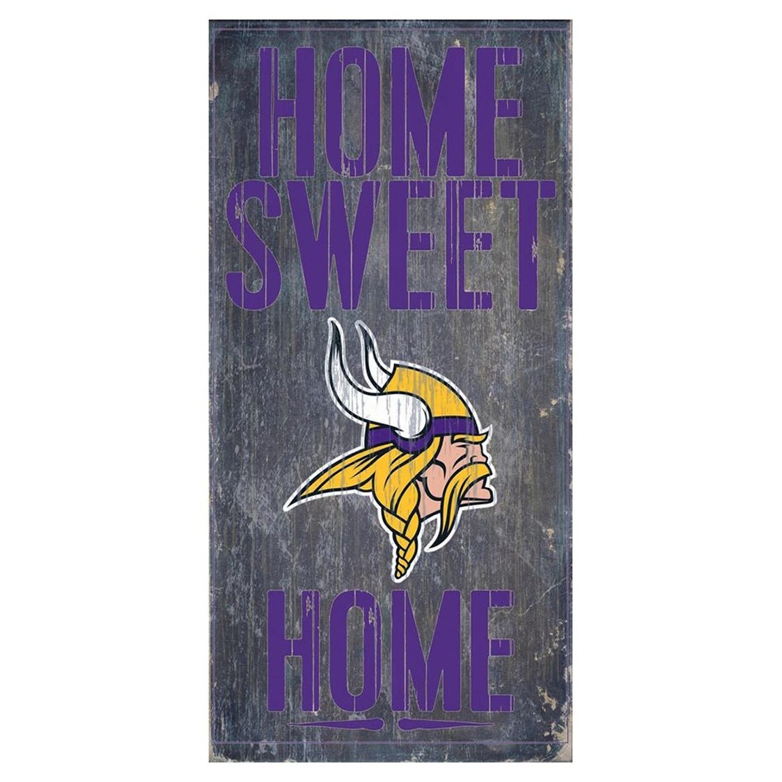 Minnesota Vikings Wood Home Sweet Home Sign 6x12"