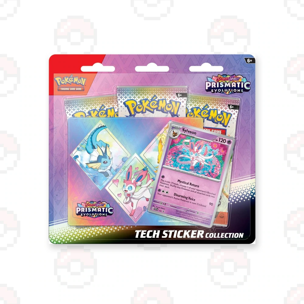 Prismatic Evolutions 3 Pack Tech Sticker Collection