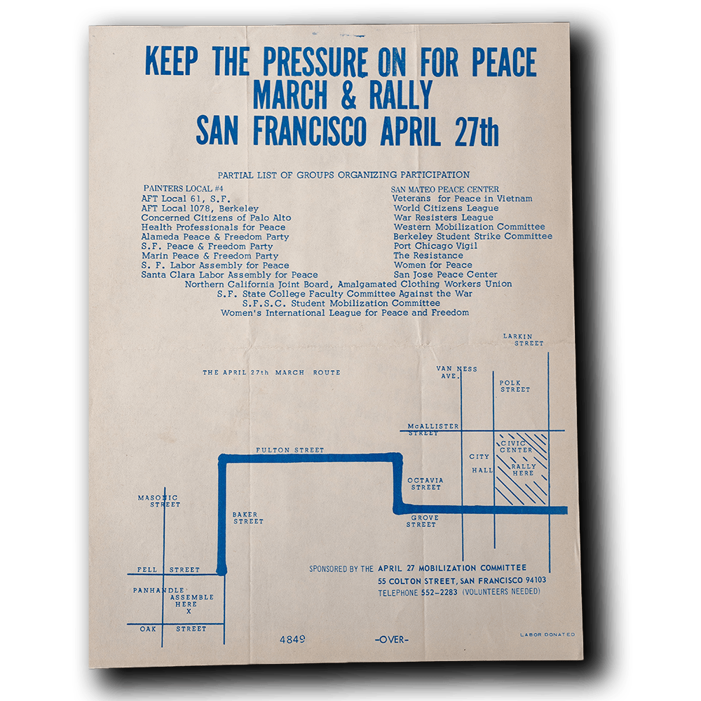 March and Rally -- 1968 [Handbill]
