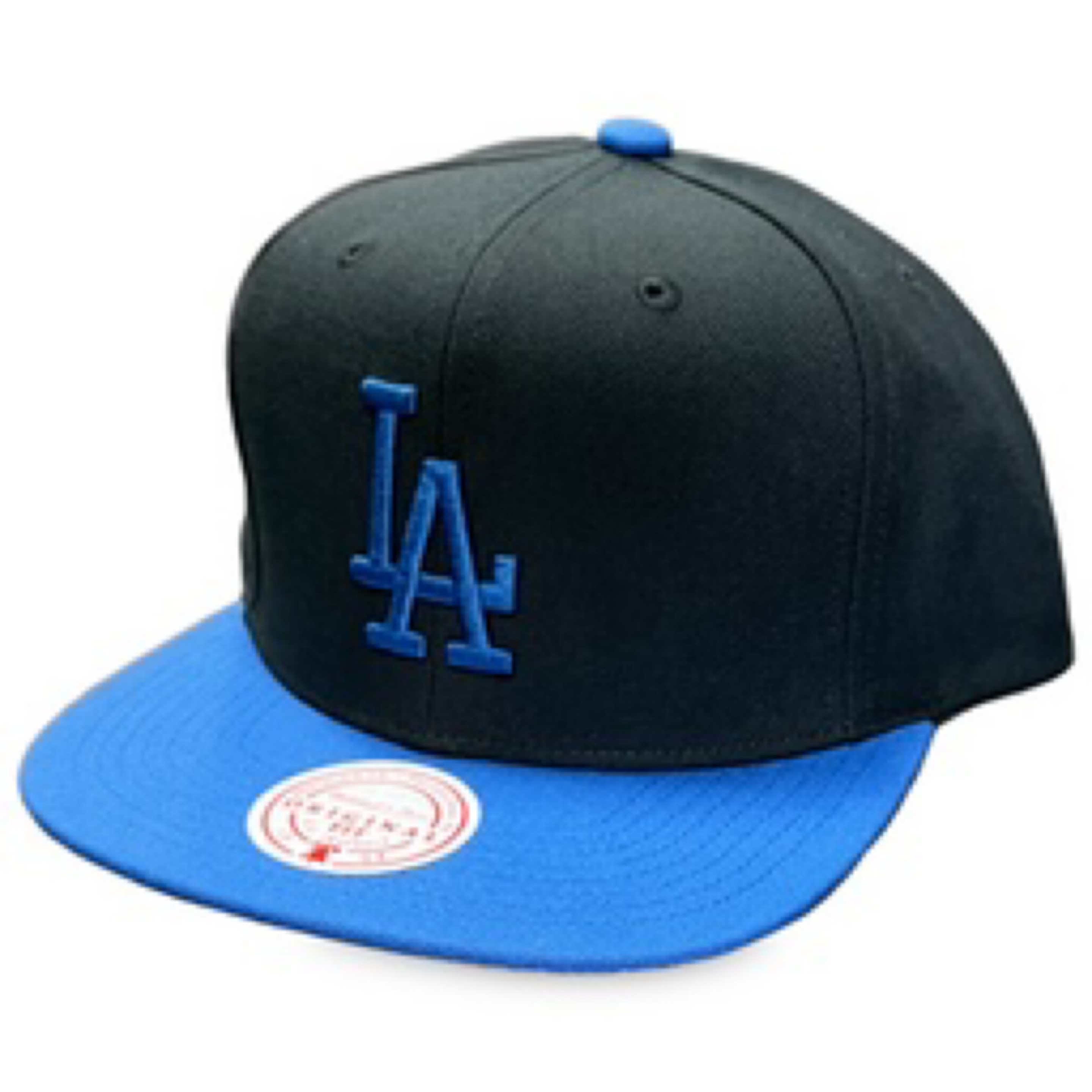 Los Angeles Dodgers Black/Royal Mitchell and Ness Snapback Hat