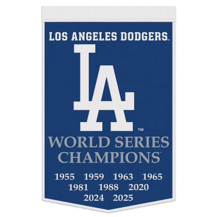 Los Angeles Dodgers Wool Dynasty Championship Banner 24x38"