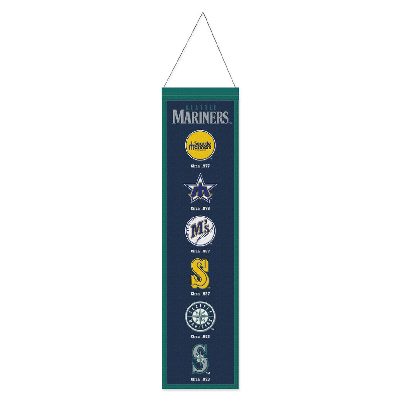 Seattle Mariners Wool Evolution Banner 8x32"