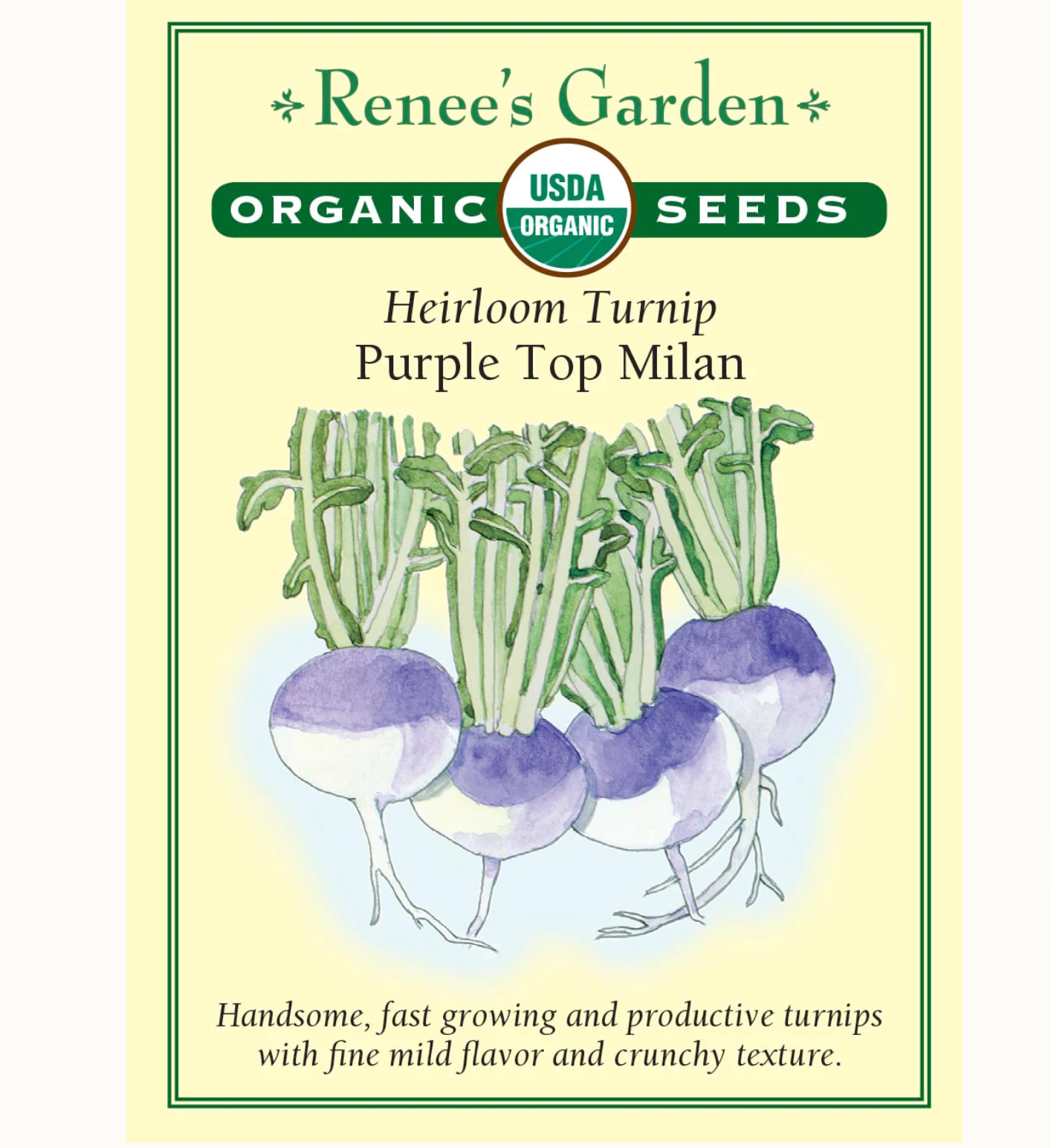 Renee's Garden | Heirloom Turnip Purple Top Milan