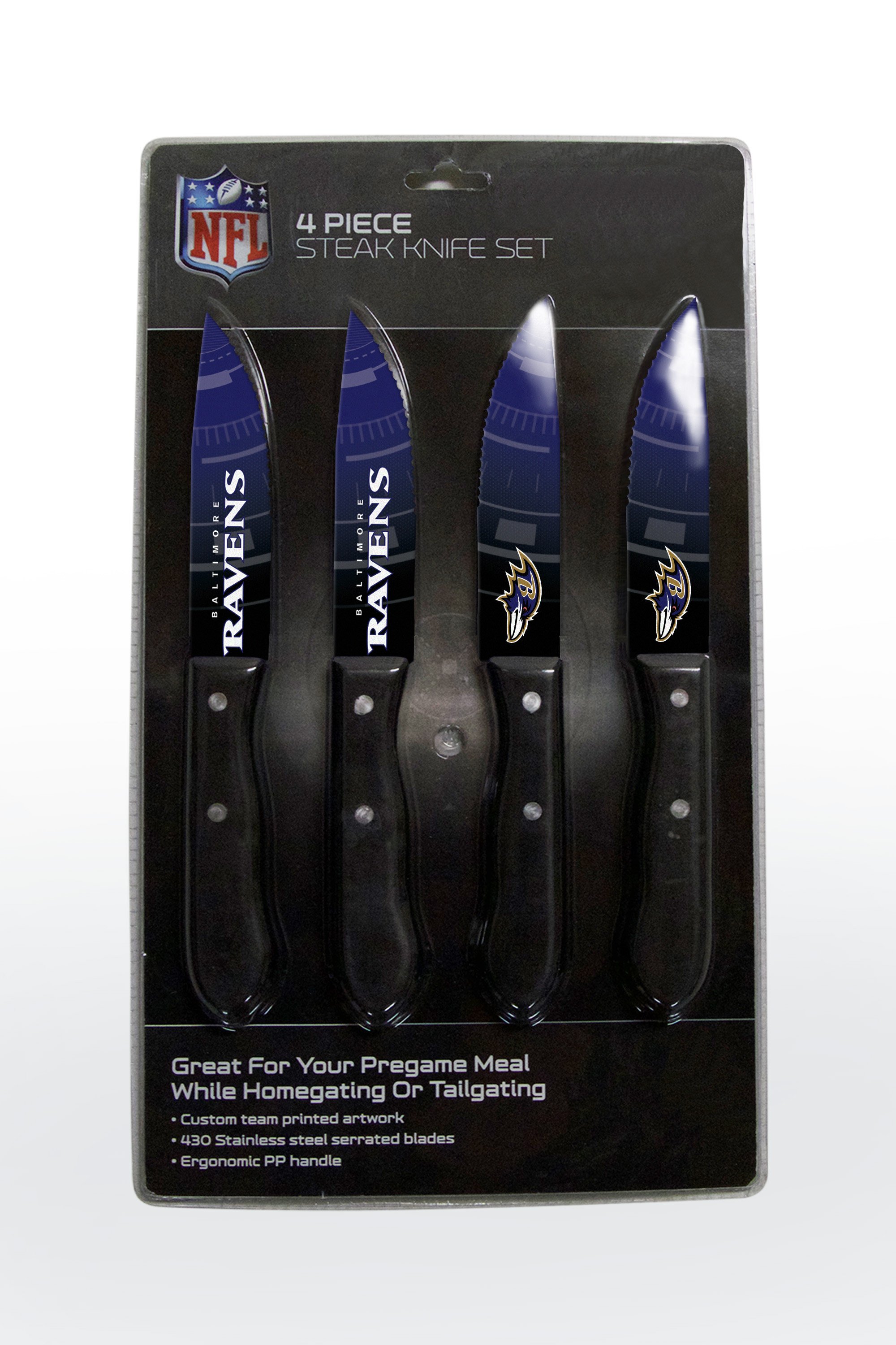 Baltimore Ravens Steak Knife 4 Pack Set