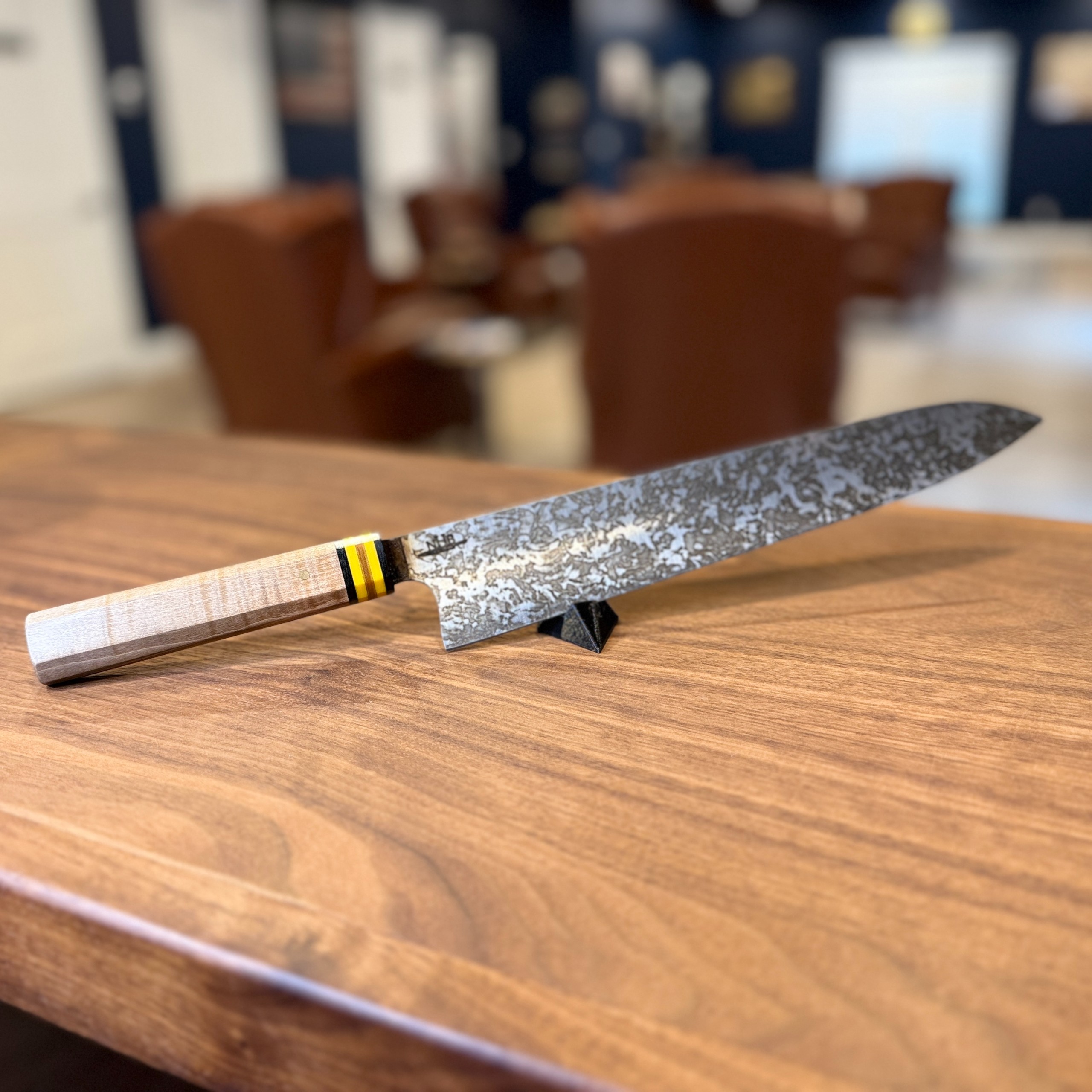 NHB Knifeworks Brisket Chef Yellow Accents