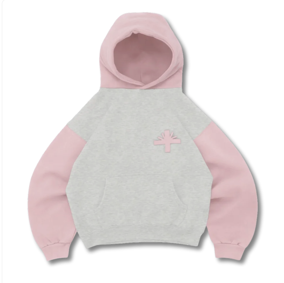 Vertabrae Two Tone Hoodie PINK