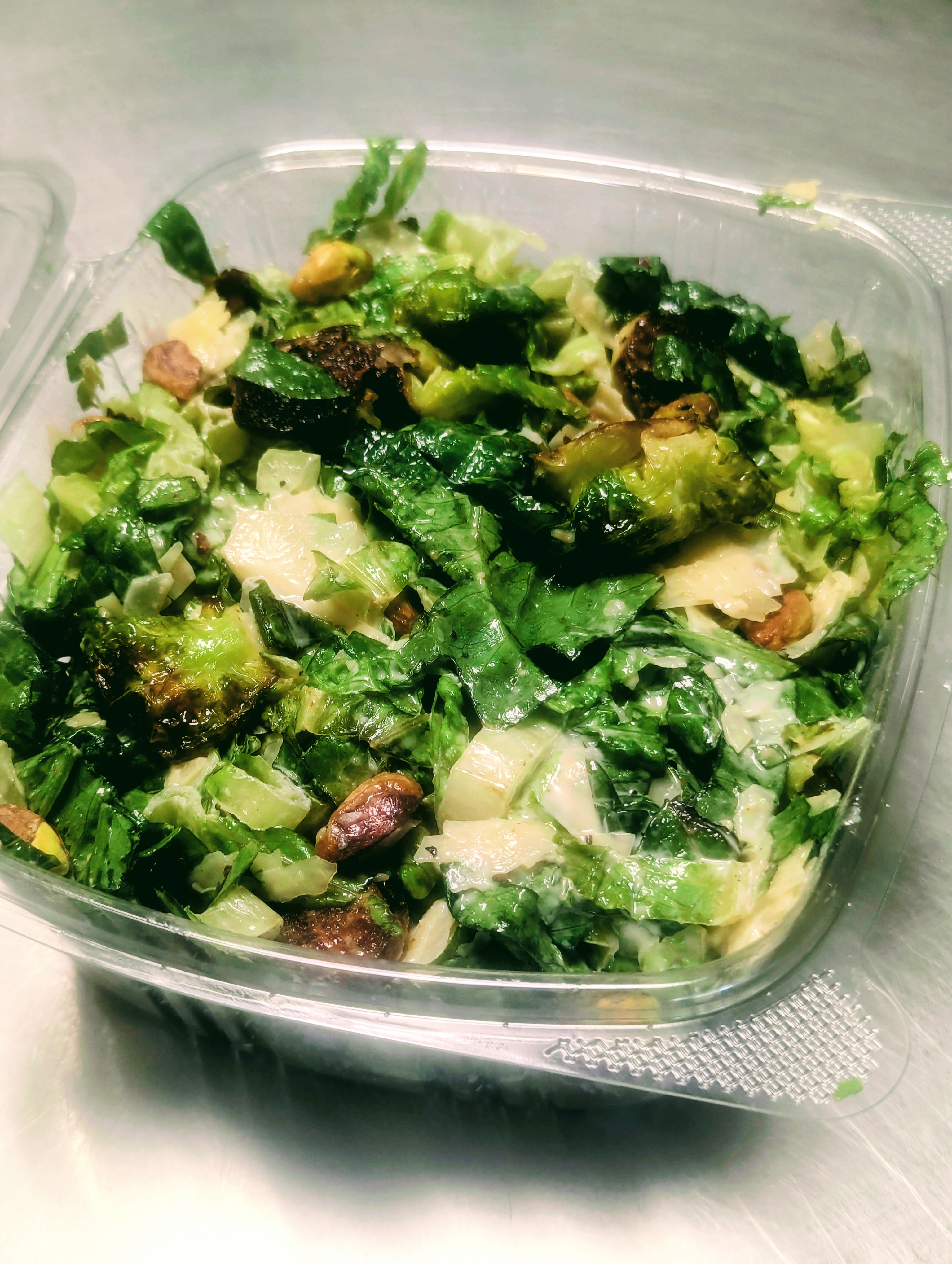 Roasted Brussels Sprout Caesar (salad)
