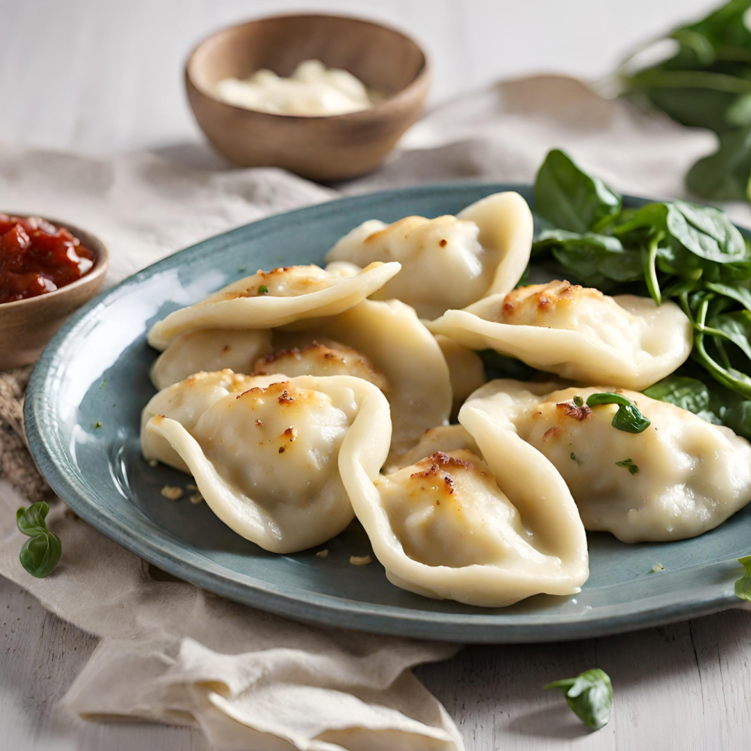 ♨️ Farmer's Cheese and Spinach Pierogies