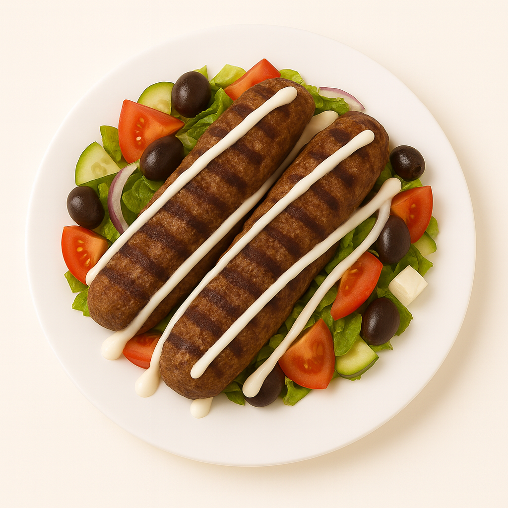 Alley Seekh Kabab on Salad