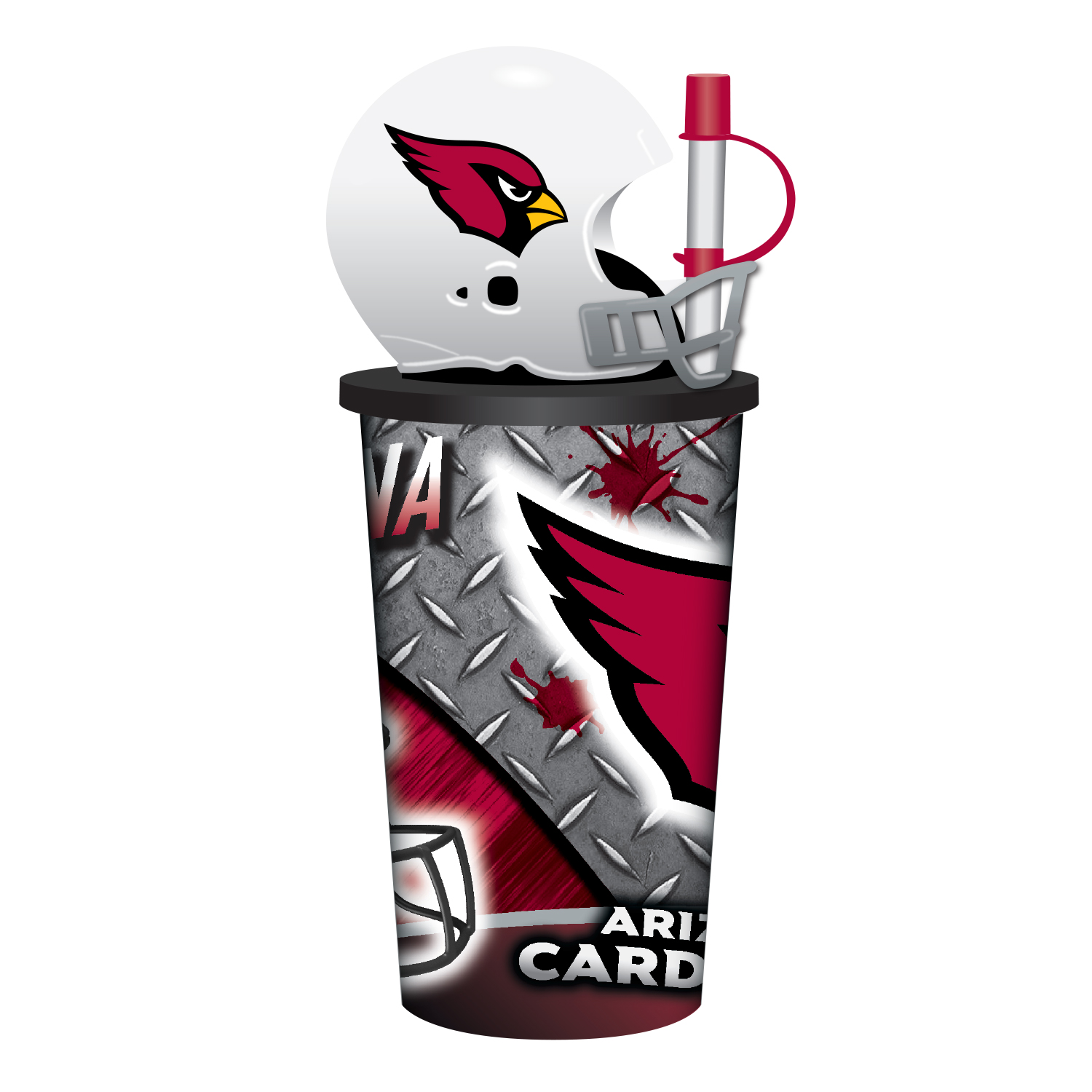 Arizona Cardinals Helmet Cup with Straw 32oz