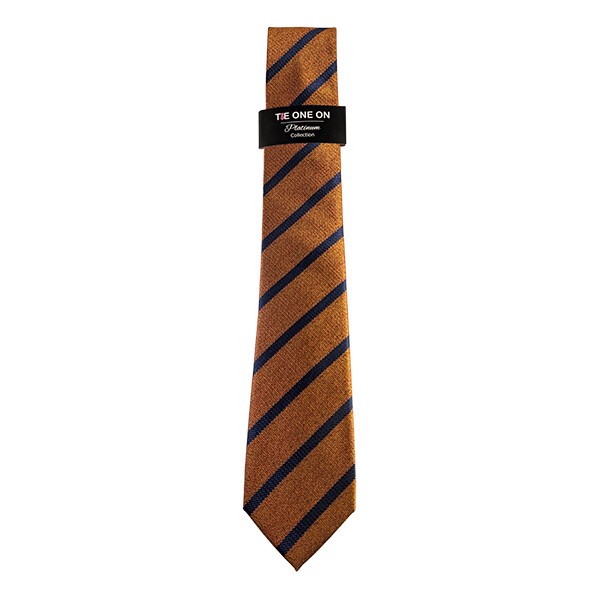 150 X 7 Cm Orange Blue Diagonal Stripe Tie