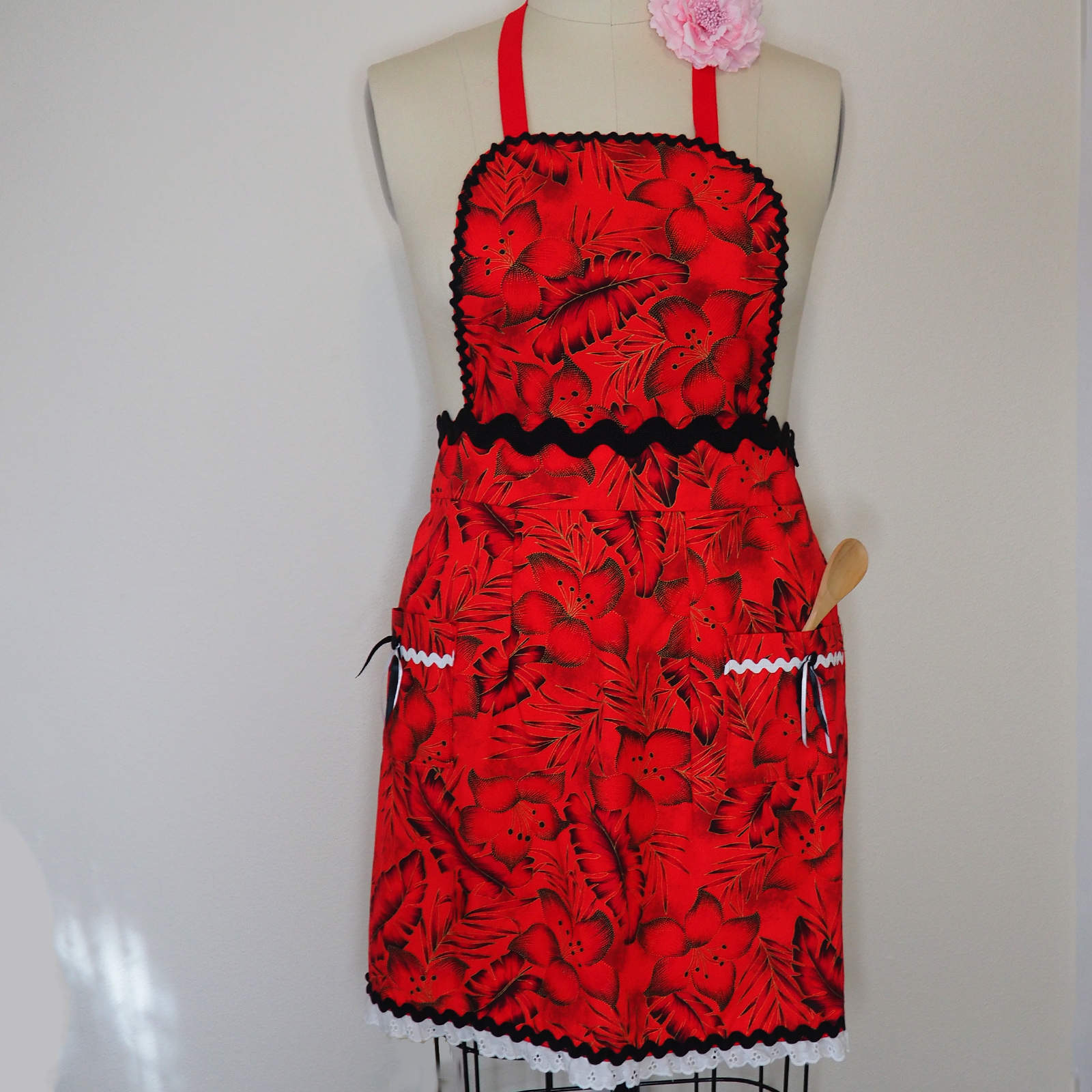Vintage Red Hawaii Pinup Apron