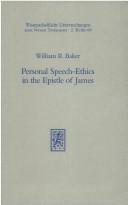 Cover of Personal Speech-Ethics in the Epistle of James (Wissenschaftliche Untersuchungen Zum Neuen Testament)
