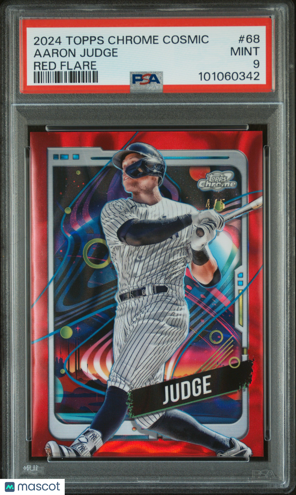 2024 Topps Cosmic Chrome Aaron Judge #68 Red Flare PSA 9