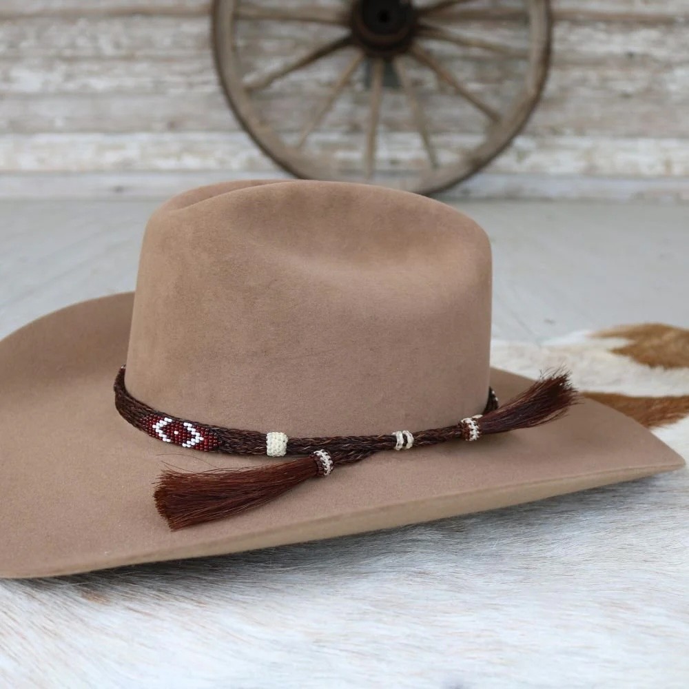 Willow - Red Roan Horsehair Hat Band