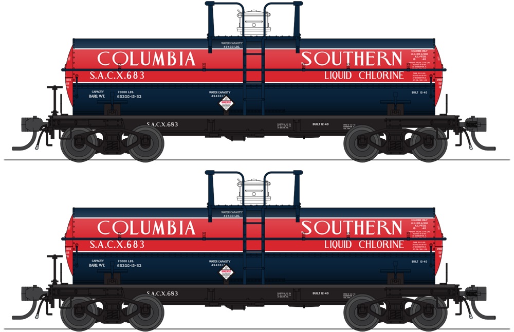 Broadway Limited 6000 Gallon Tank Car 2 Pk 6460