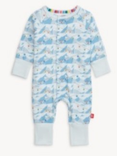 Blue Apres Chic Modal Footie Onesie
