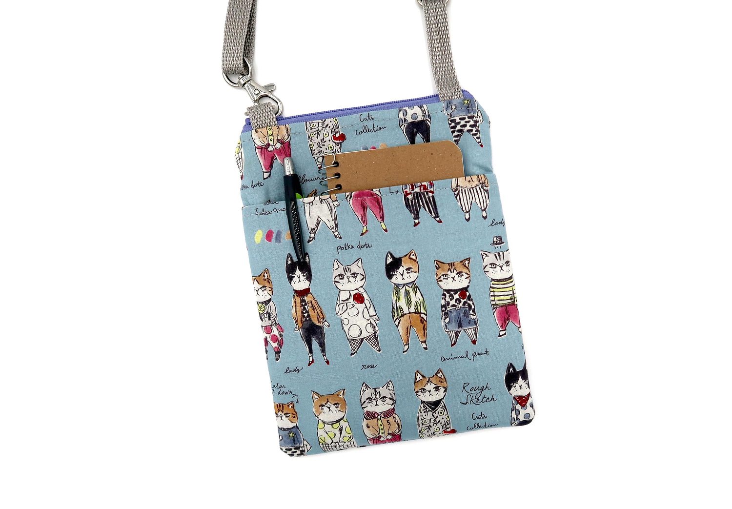 Small Crossbody Bag – Rough Sketch Cats, photo 15 of 18