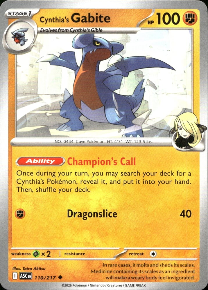 Cynthia's Gabite - ME02.5 110/217