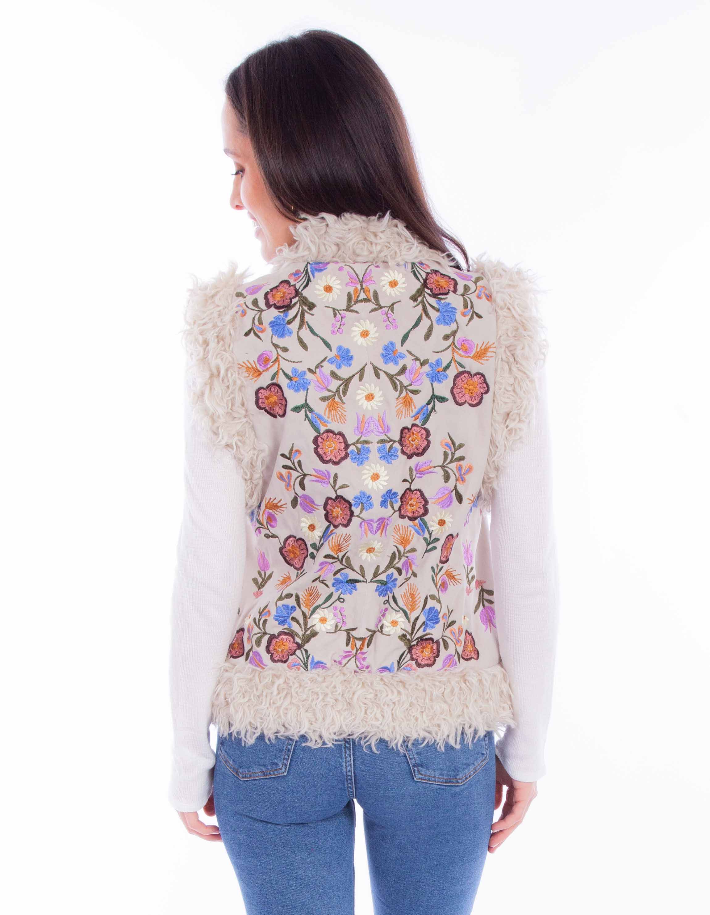 LADIES EMBROIDERED FRONT CLOSURE VEST