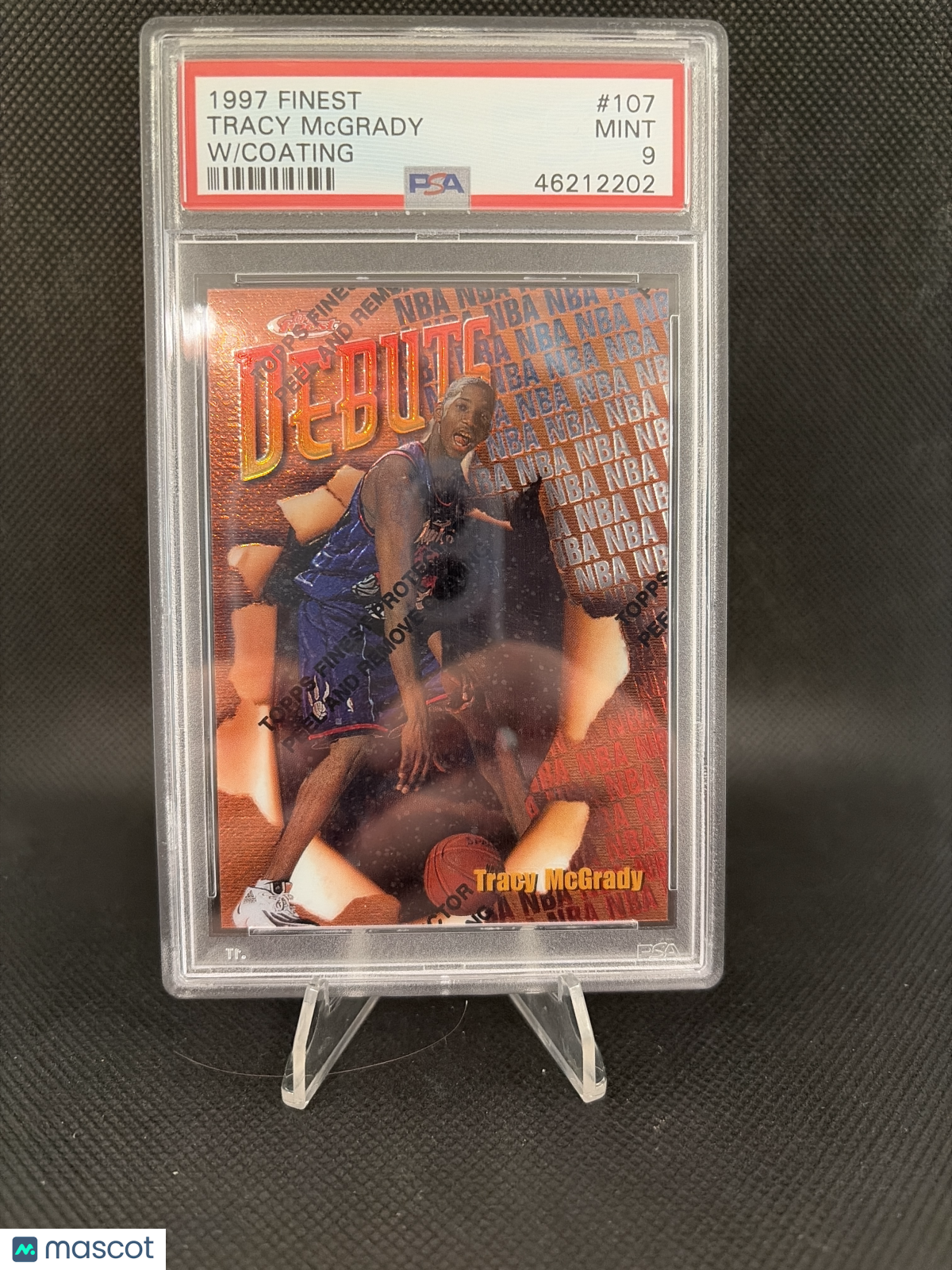 1997 Finest Tracy Mcgrady #107 W Coating PSA 9