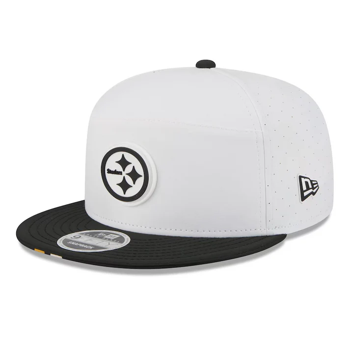 Pittsburgh Steelers 2025 New Era 9FIFTY Split Panel Training Camp Snapback Hat