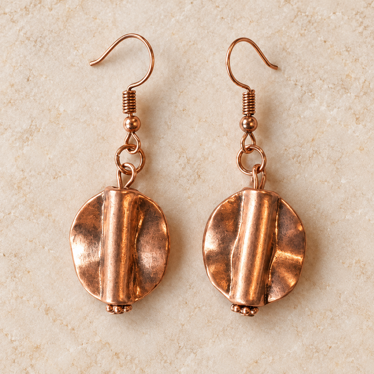 Copper Fold Earrings