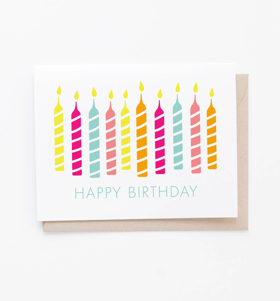 Birthday Candles Card - plastic free