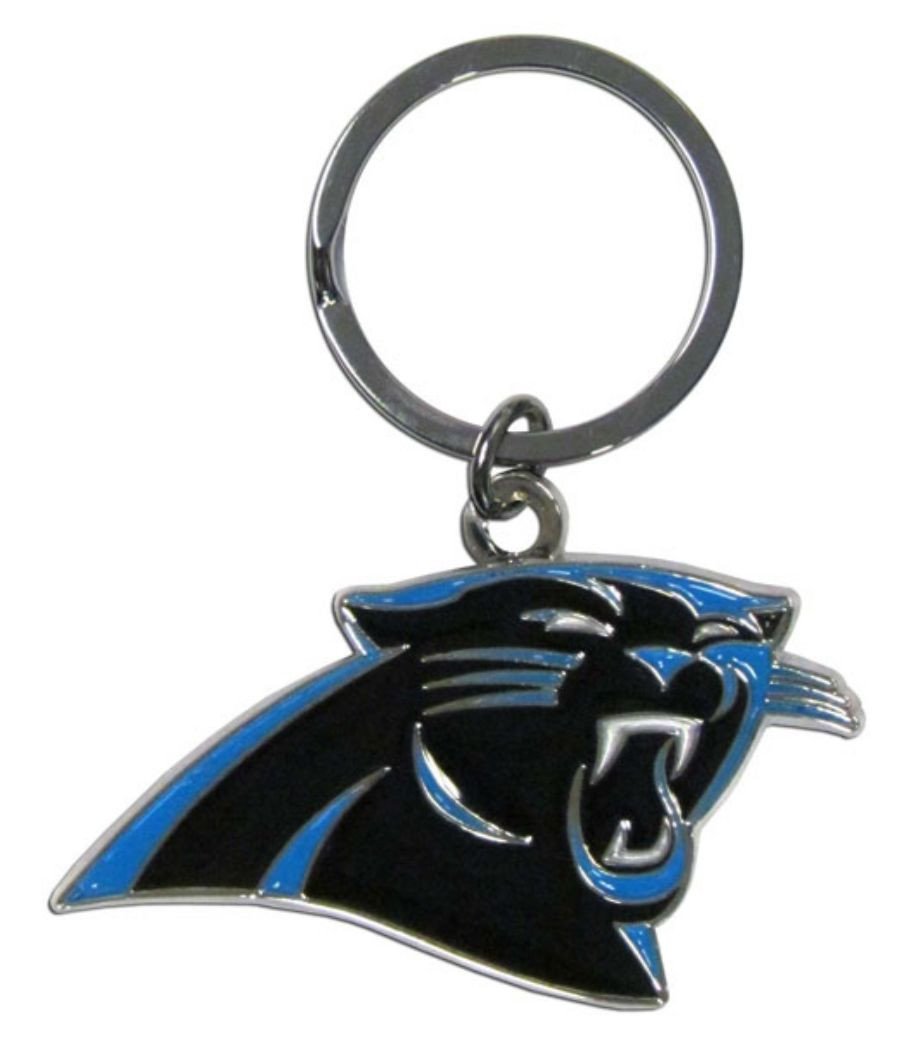 Carolina Panthers Chrome Cut Logo Keychain