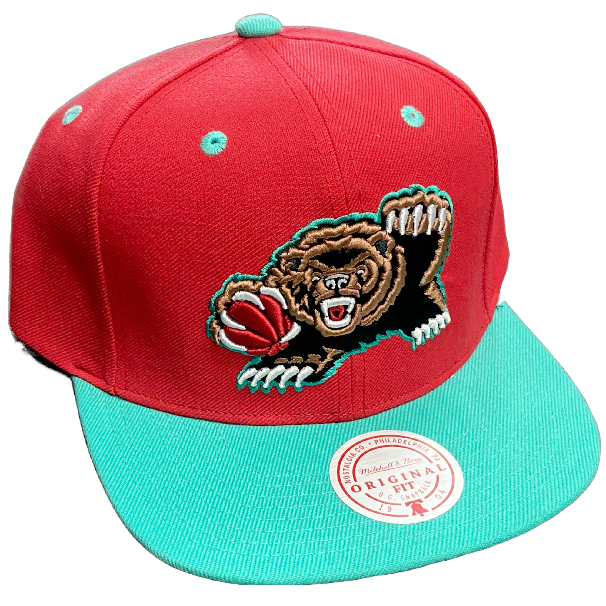 Memphis Grizzlies Red/Green Mitchell and Ness Snapback Hat