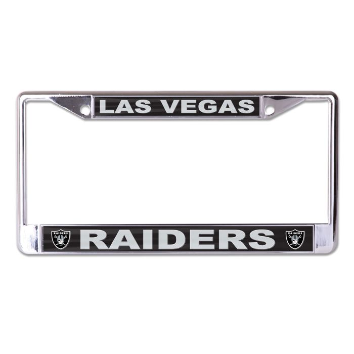 Las Vegas Raiders Chrome License Plate Frame with Acrylic Inserts