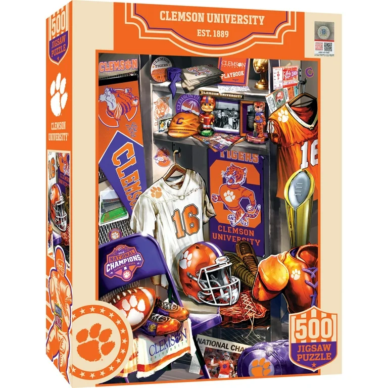 Clemson Tigers Lockeroom Puzzle 500 Piece