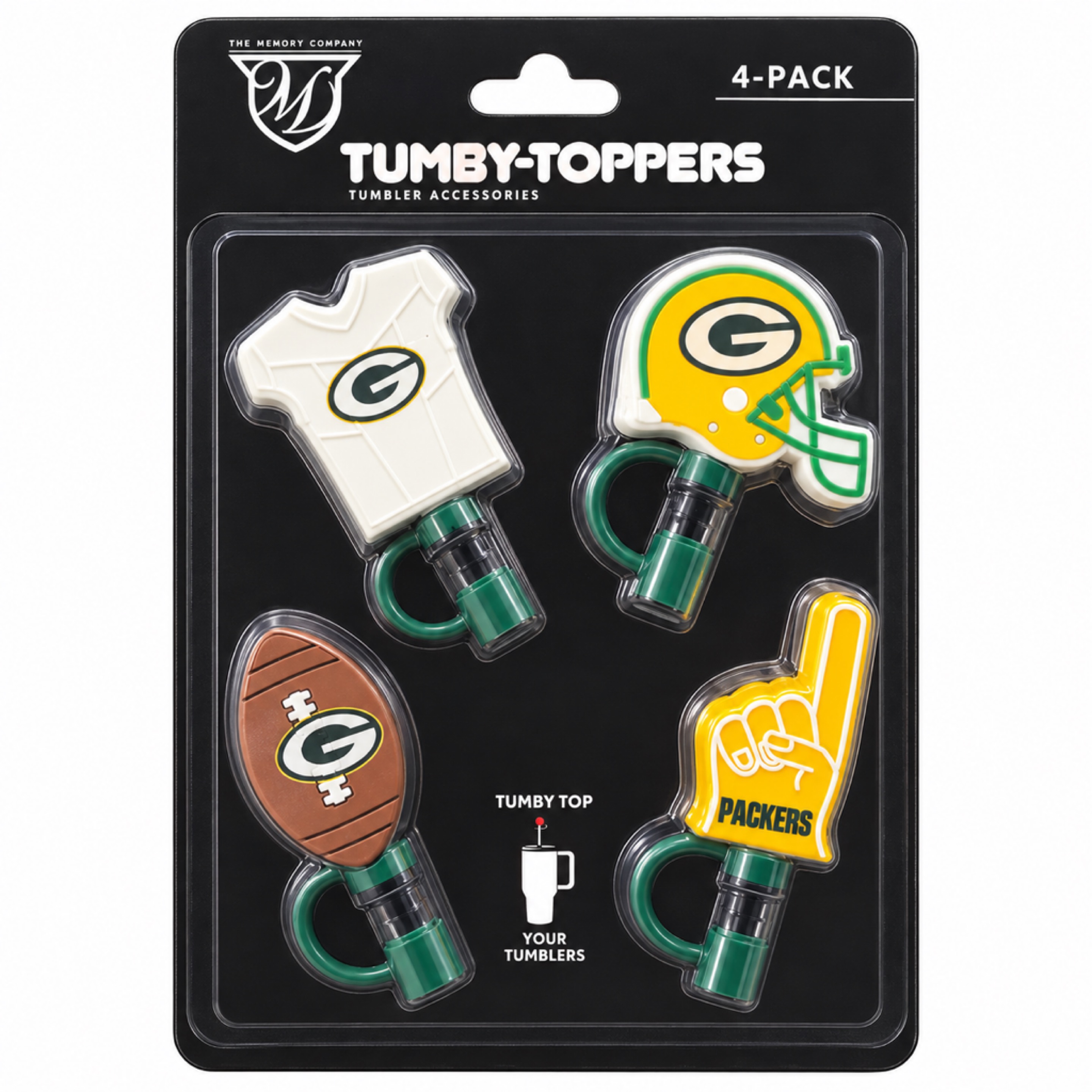 Green Bay Packers Tumby Toppers 4-pack