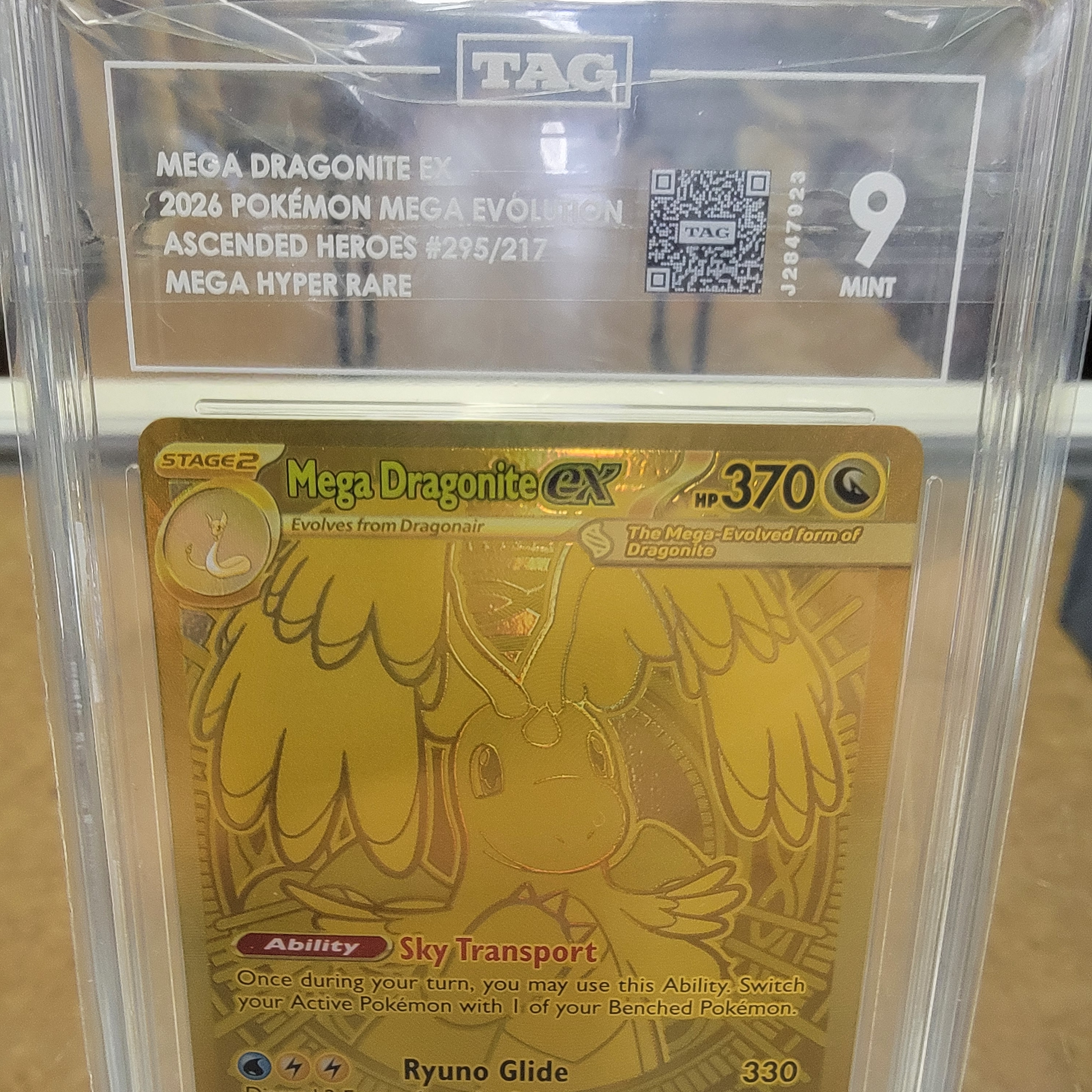 Tag 9 Mega Dragonite Ex Gold Graded Card