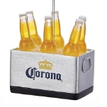 Kurt Adler Cooler Filled with Corona Beers Ornament 3 Inches